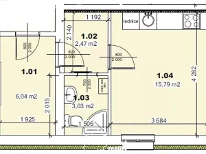 Prodej bytu 1+kk, Mšené-lázně, Mládežnická, 29 m2