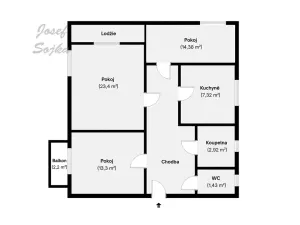 Prodej bytu 3+1, Bystřice nad Pernštejnem, Černý vršek, 72 m2