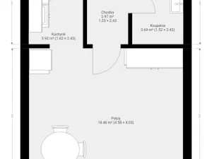 Pronájem bytu 1+kk, Adamov, Osvobození, 30 m2