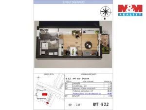 Prodej bytu 1+kk, Dačice - Dačice V, U Stadionu, 29 m2