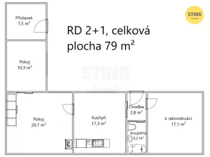 Prodej rodinného domu, Velký Ořechov, 125 m2