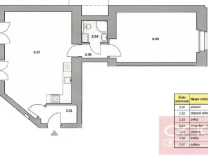 Pronájem bytu 2+kk, Praha - Karlín, Křižíkova, 63 m2