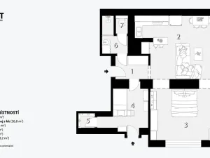 Prodej bytu 3+kk, Brno, Stojanova, 68 m2