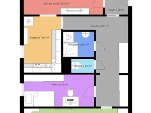 Prodej bytu 3+1, Jindřichův Hradec, Kosmonautů, 69 m2