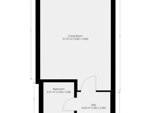 Pronájem bytu 1+kk, Praha - Hloubětín, Poděbradská, 32 m2