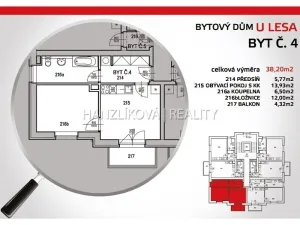 Pronájem bytu 2+kk, České Budějovice - České Budějovice 2, U Boru, 38 m2