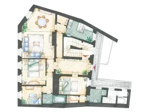 Pronájem bytu 4+1, Praha, Vlašská, 170 m2