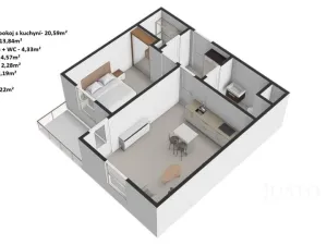 Prodej bytu 2+kk, Praha - Uhříněves, Oty Bubeníčka, 45 m2