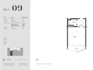 Prodej bytu 1+kk, Zbýšov, čtvrť Padělky, 40 m2