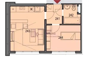 Pronájem bytu 2+kk, Jindřichův Hradec - Jindřichův Hradec III, sídliště Vajgar, 31 m2