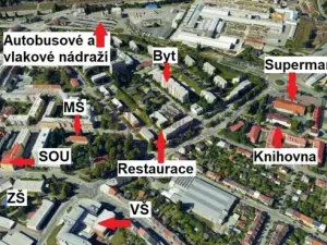 Pronájem bytu 1+kk, Jindřichův Hradec - Jindřichův Hradec II, sídliště U Nádraží, 25 m2