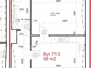 Pronájem bytu 2+kk, Čáslav, Koželuhy, 58 m2