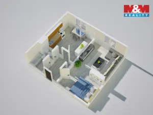 Prodej bytu 1+1, Ústí nad Labem - Krásné Březno, Rozcestí, 41 m2