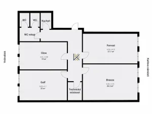 Pronájem kanceláře, Praha, Karlovo náměstí, 129 m2