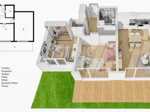 Pronájem bytu 3+kk, Bílov, 74 m2