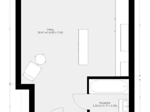 Pronájem bytu 1+kk, Brno, U Leskavy, 38 m2