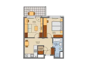 Prodej bytu 2+kk, Praha, Svitákova, 54 m2