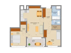 Prodej bytu 3+kk, Praha, Gollové, 74 m2