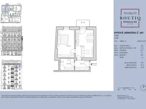Prodej bytu 2+kk, Praha - Karlín, Křižíkova, 46 m2