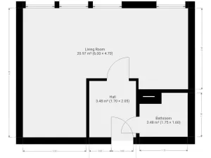 Pronájem bytu 1+kk, Praha - Karlín, Molákova, 28 m2