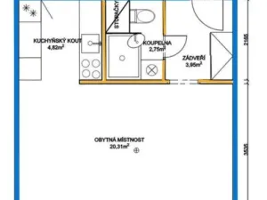 Prodej bytu 1+kk, Louny, Lipová, 34 m2