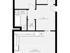 Pronájem bytu 3+kk, Praha - Braník, Novodvorská, 71 m2
