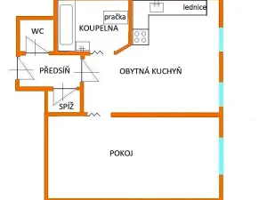 Pronájem bytu 2+kk, Brno, Gorkého, 40 m2