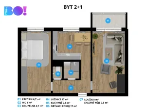 Prodej bytu 2+1, Karviná, Olbrachtova, 60 m2