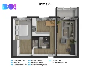 Prodej bytu 2+1, Karviná, Olbrachtova, 60 m2