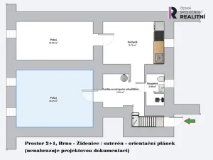 Prodej bytu 2+1, Brno - Židenice, Rokycanova, 50 m2