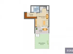 Prodej bytu 1+kk, Praha - Hlubočepy, Voskovcova, 33 m2