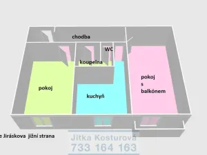 Prodej bytu 2+1, Krnov - Pod Bezručovým vrchem, Jiráskova, 55 m2