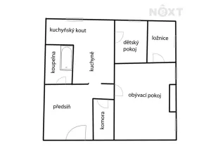 Prodej bytu 3+1, Nová Včelnice, Na Hliněnce, 74 m2