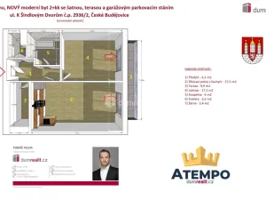 Pronájem bytu 2+kk, České Budějovice - České Budějovice 2, Branišovská, 77 m2