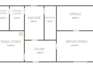 Prodej chalupy, Lubenec, 64 m2