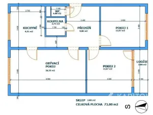 Prodej bytu 3+1, Dobřany, F. X. Nohy, 67 m2