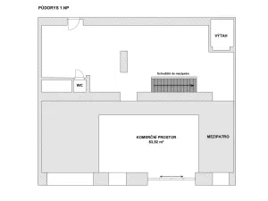 Prodej obchodního prostoru, Brno - Zábrdovice, Koliště, 168 m2