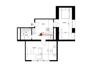 Pronájem bytu 2+1, Teplice - Trnovany, Antonína Sochora, 59 m2