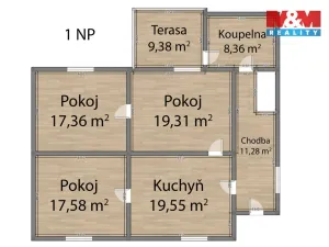 Prodej rodinného domu, Kladruby, Kostelní, 110 m2