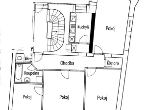 Pronájem bytu 4+1, Brno, Václavská, 100 m2