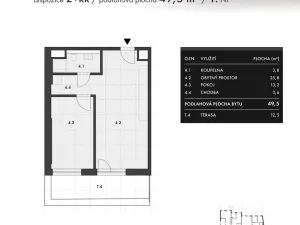 Prodej bytu 2+kk, Brno, Košuličova, 49 m2