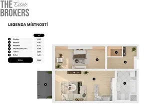 Pronájem bytu 2+kk, Praha - Dolní Měcholupy, Kardausova, 54 m2