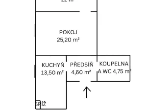 Prodej bytu 2+1, Holčovice, 70 m2