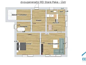 Prodej vícegeneračního domu, Stará Paka - Ústí, 300 m2