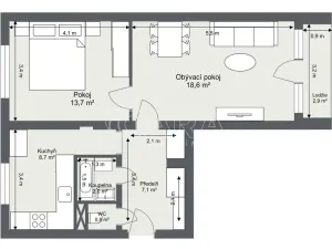 Prodej bytu 2+1, Praha - Strašnice, Kružberská, 51 m2