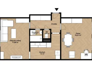 Prodej bytu 2+1, Praha - Záběhlice, Choratická, 58 m2