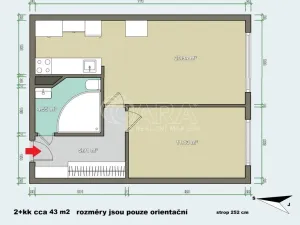 Pronájem bytu 2+kk, Praha - Libuš, K lukám, 43 m2