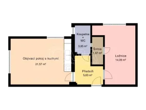 Prodej bytu 2+kk, Praha - Žižkov, Biskupcova, 47 m2