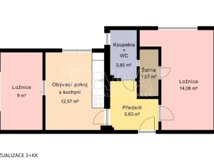 Prodej bytu 2+kk, Praha - Žižkov, Biskupcova, 47 m2