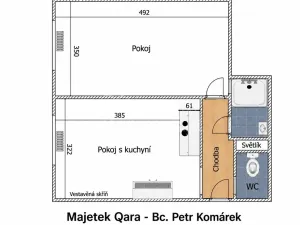 Pronájem bytu 2+kk, Praha - Dejvice, Koulova, 40 m2